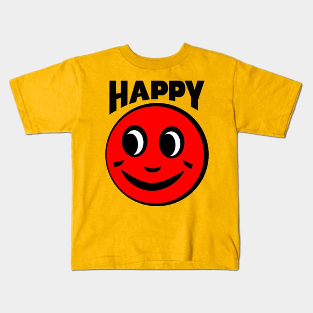 Happy Smile Face Kids T-Shirt by MMROB